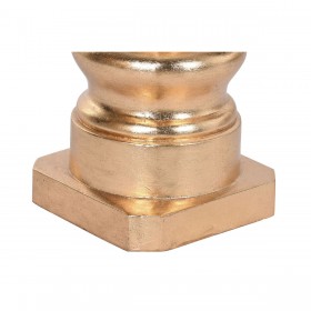 Vaso Home ESPRIT Bianco Dorato Fibra Moderno 40 x 40 x 100 cm