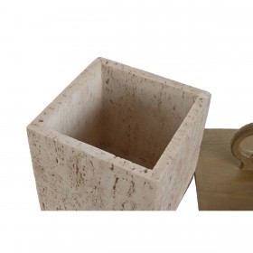 Scatola-Portagioie Home ESPRIT Beige Resina 15 x 15 x 24 cm