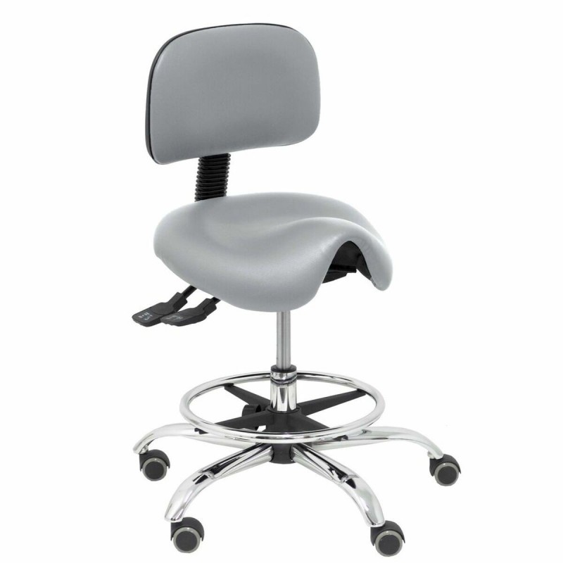Sgabello Zarza Piqueras y Crespo P40CRRP Grigio chiaro PVC