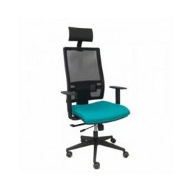 Sedia Ufficio con Poggiatesta Piqueras y Crespo B10CRPC Turchese Verde Turchese