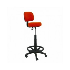 Sgabello Ergonomico Piqueras y Crespo LB305RN Arancio Arancione scuro PVC Con ruote