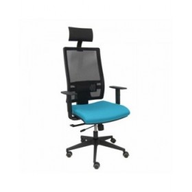 Sedia Ufficio con Poggiatesta Piqueras y Crespo B10CRPC Blu cielo