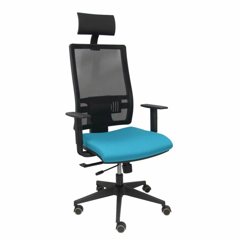 Sedia Ufficio con Poggiatesta Piqueras y Crespo B10CRPC Blu cielo