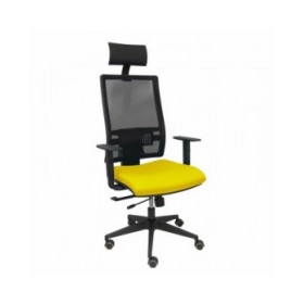 Sedia Ufficio con Poggiatesta Piqueras y Crespo B10CRPC Giallo