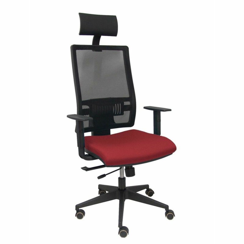 Sedia Ufficio con Poggiatesta Piqueras y Crespo B10CRPC Rosso Granato