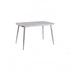 Tavolo da Pranzo Home ESPRIT Bianco Alluminio 120 x 75 x 75 cm