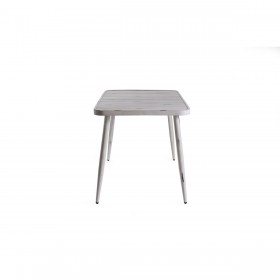 Tavolo da Pranzo Home ESPRIT Bianco Alluminio 120 x 75 x 75 cm
