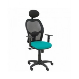 Sedia Ufficio con Poggiatesta Piqueras y Crespo B10CRNC Turchese Verde Turchese