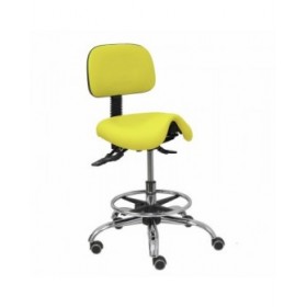 Sgabello Piqueras y Crespo 100CRRP Giallo PVC