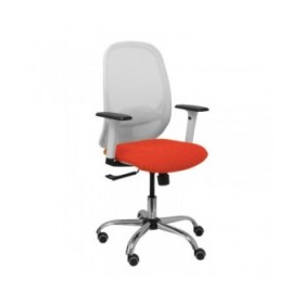 Sedia da Ufficio Piqueras y Crespo 354CRRP Bianco Arancione scuro