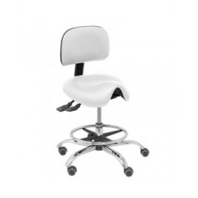 Sgabello Zarza Piqueras y Crespo P10CRRP Bianco PVC