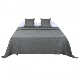 Trapunta Home ESPRIT Grigio chiaro 240 x 260 cm