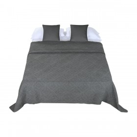 Trapunta Home ESPRIT Grigio chiaro 240 x 260 cm