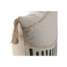 Cuscino Home ESPRIT Nero Beige Boho 45 x 45 cm