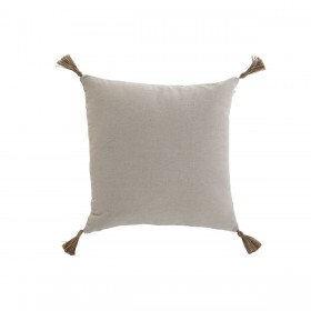 Cuscino Home ESPRIT Nero Beige Boho 45 x 45 cm