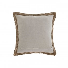 Cuscino Home ESPRIT Nero Beige Frange Boho 45 x 45 cm
