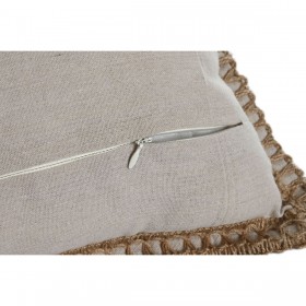 Cuscino Home ESPRIT Nero Beige Frange Boho 45 x 45 cm