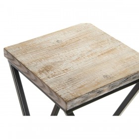 Set di 3 tavoli Home ESPRIT Legno Metallo 33 x 33 x 68 cm