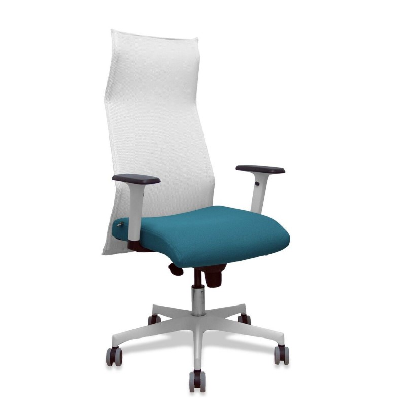 Sedia da Ufficio Piqueras y Crespo 54BR65G Bianco Verde petrolio