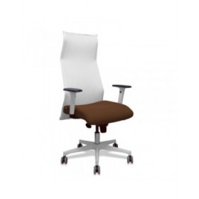 Sedia da Ufficio Piqueras y Crespo 54BR65G Bianco Marrone scuro
