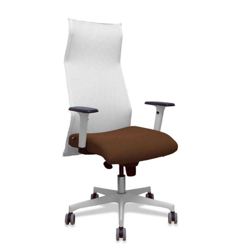 Sedia da Ufficio Piqueras y Crespo 54BR65G Bianco Marrone scuro