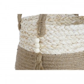 Set di Cestini Home ESPRIT Naturale Marrone Chiaro Juta Moderno 41 x 30 x 33 cm (3 Pezzi)
