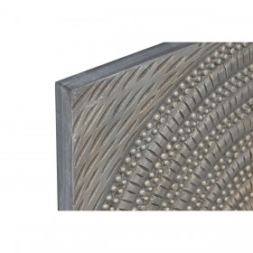Decorazione da Parete Home ESPRIT Dorato Moderno 80 x 3,5 x 80 cm (4 Pezzi)
