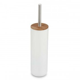 Scopino per il Bagno Home ESPRIT Bianco Naturale Bambù polistirene 9 x 9 x 37 cm