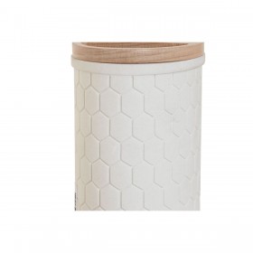 Bicchiere Home ESPRIT Bianco Naturale Resina Bambù 9,5 x 7 x 11 cm