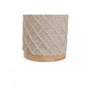 Bicchiere Home ESPRIT Beige Resina Bambù 7,5 x 7,5 x 10 cm
