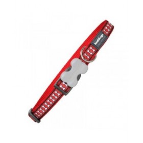 Collare per Cani Red Dingo Riflettente Ossatura Rosso (2,5 x 41-63 cm)