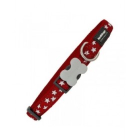 Collare per Cani Red Dingo Style Rosso Stelle (2 x 31-47 cm)