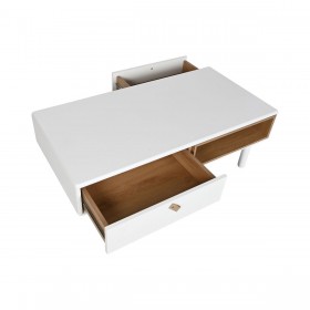 Tavolino da Caffè Home ESPRIT Bianco Naturale Poliuretano Legno MDF 120 x 60 x 40 cm