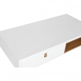 Tavolino da Caffè Home ESPRIT Bianco Naturale Poliuretano Legno MDF 120 x 60 x 40 cm
