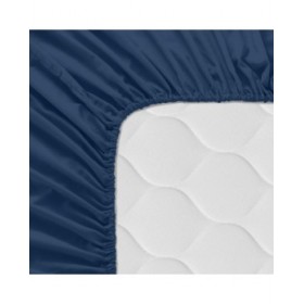 Lenzuolo con angoli HappyFriday BASIC Blu Marino 140 x 200 x 32 cm