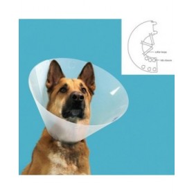 Collare elisabettiano per cani KVP Quick Fit Trasparente (45-56 cm)