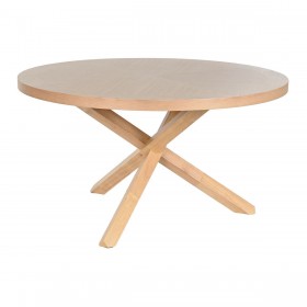 Tavolo da Pranzo Home ESPRIT Naturale Legno Caucciù 137 x 137 x 75 cm