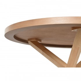 Tavolo da Pranzo Home ESPRIT Naturale Legno Caucciù 137 x 137 x 75 cm