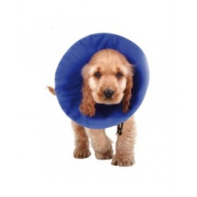 Collare elisabettiano per cani KVP EZ Soft Azzurro (18-38 cm)