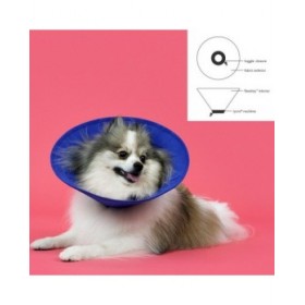 Collare elisabettiano per cani KVP EZ Soft Azzurro (30-50 cm)