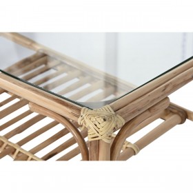 Tavolino da Caffè Home ESPRIT Naturale Bambù Rattan 76 x 46 x 40 cm