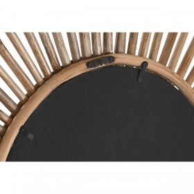 Specchio da parete Home ESPRIT Naturale Bambù Rattan 120 x 2 x 120 cm