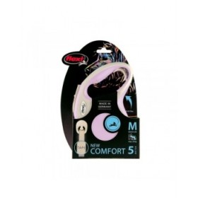 Guinzaglio per Cani Flexi New Comfort Rosa Taglia XS (3 m)