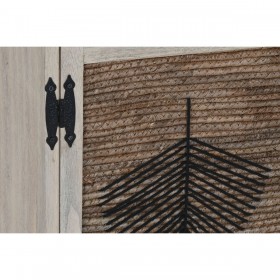 Cassettiera Home ESPRIT Nero Naturale Legno 40,5 x 29 x 73 cm