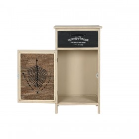 Cassettiera Home ESPRIT Nero Naturale Legno 40,5 x 29 x 73 cm