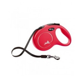 Guinzaglio per Cani Flexi NEW CLASSIC 3m Rosso Taglia XS