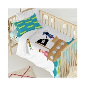 Set di copripiumino HappyFriday Mr Fox Flying boy Multicolore Culla Neonato 2 Pezzi