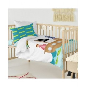 Set di copripiumino HappyFriday Mr Fox Flying boy Multicolore Culla Neonato 2 Pezzi