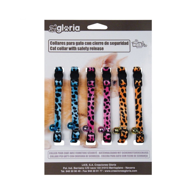 Collare per gatti Gloria   Multicolore 6 Unità