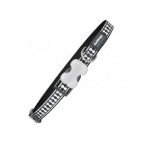 Collare per Cani Red Dingo Riflettente Ossatura Nero (1,5 x 24-36 cm)